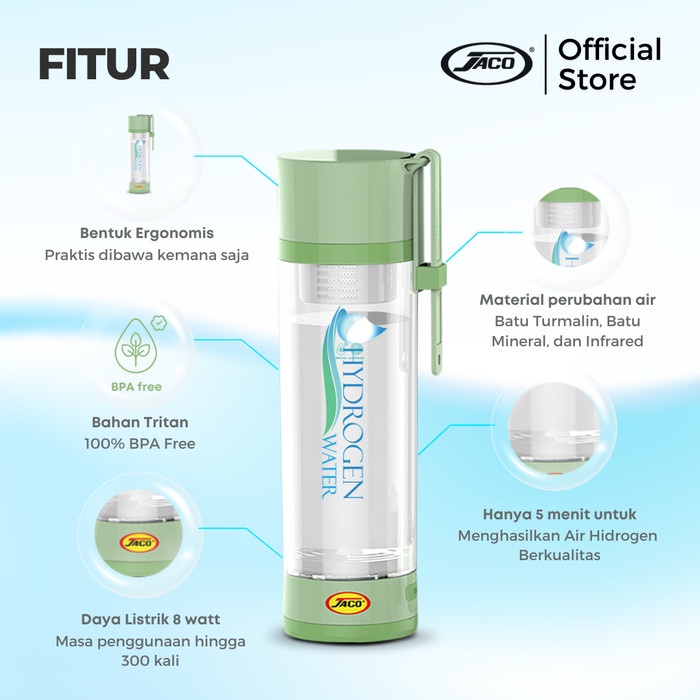 Jaco Water Purifier Bottle Air Hidrogen - Hydrogen Water Cup JC117