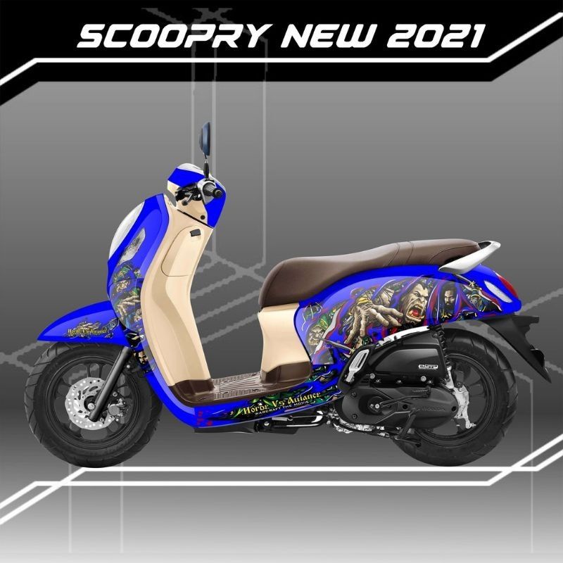 stiker decal new honda scoopy 2021 keren