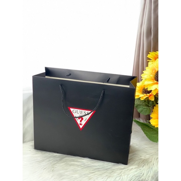 Tas Kertas GS Paperbag Guess warna Hitam / Black Premium Import