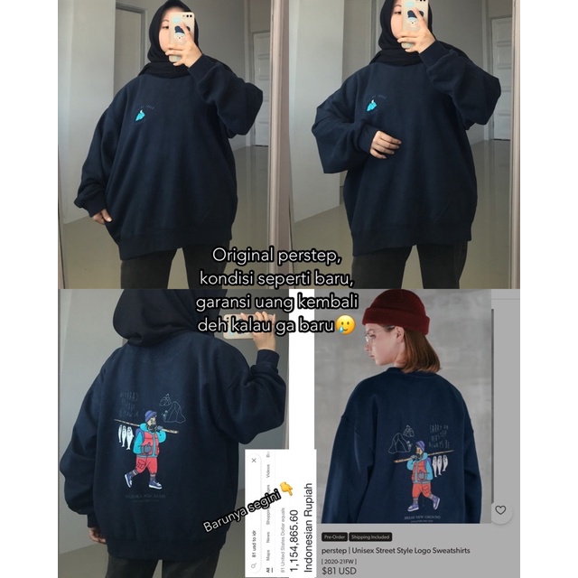 PART I SWEATER OVERSIZE/ CREWNECK THRIFT / PART 2 / SWEATER THRIFT / SWEATER OVERSIZE LENGAN BALON-Ld128 P67 perstep