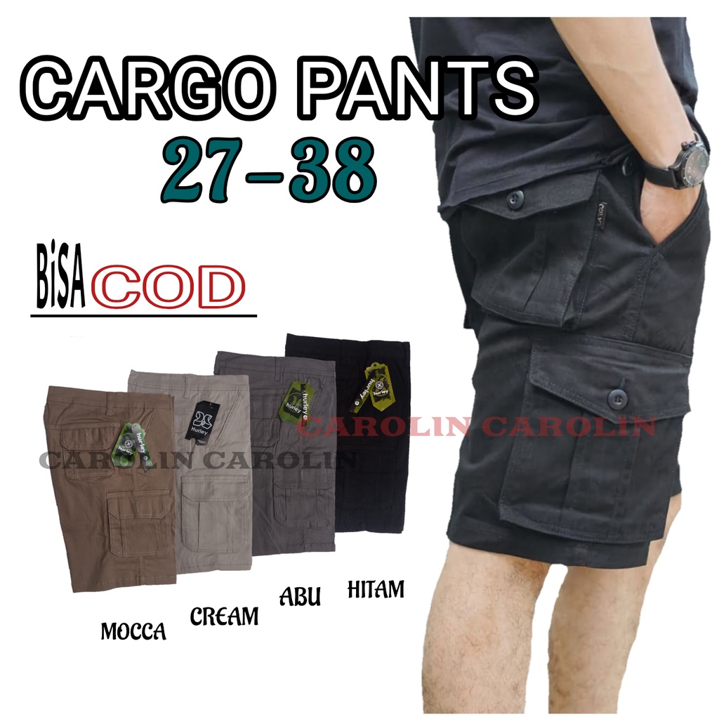 Celana Pendek Cargo Pria Gunung Casual Big Size Jumbo Melar
