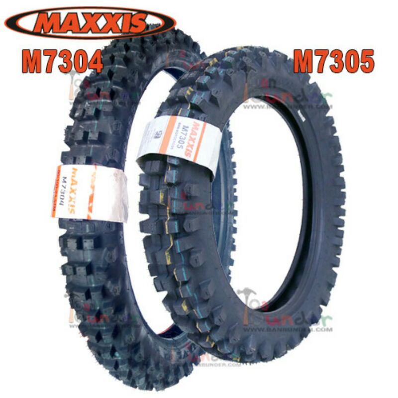 ban cross/trail buat velg ring 18 dan 21(sepasang) uk 110/100x18 dan 80/100x21 merk Maxxis