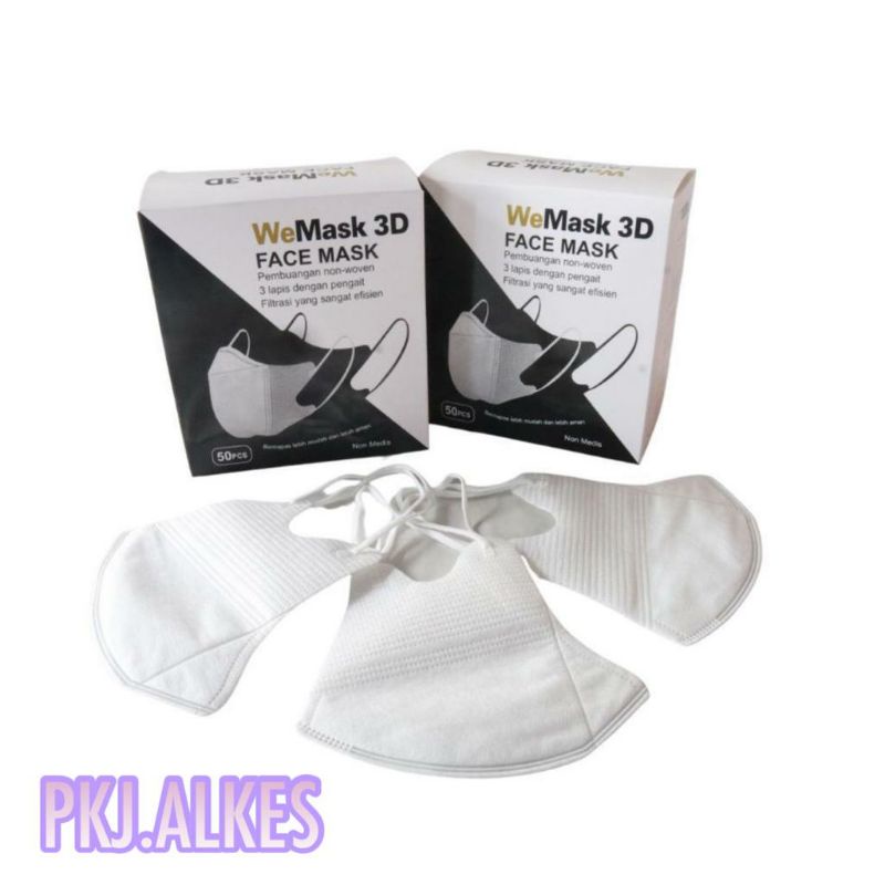 MASKER DUCKBILL PUTIH GARIS ISI 50