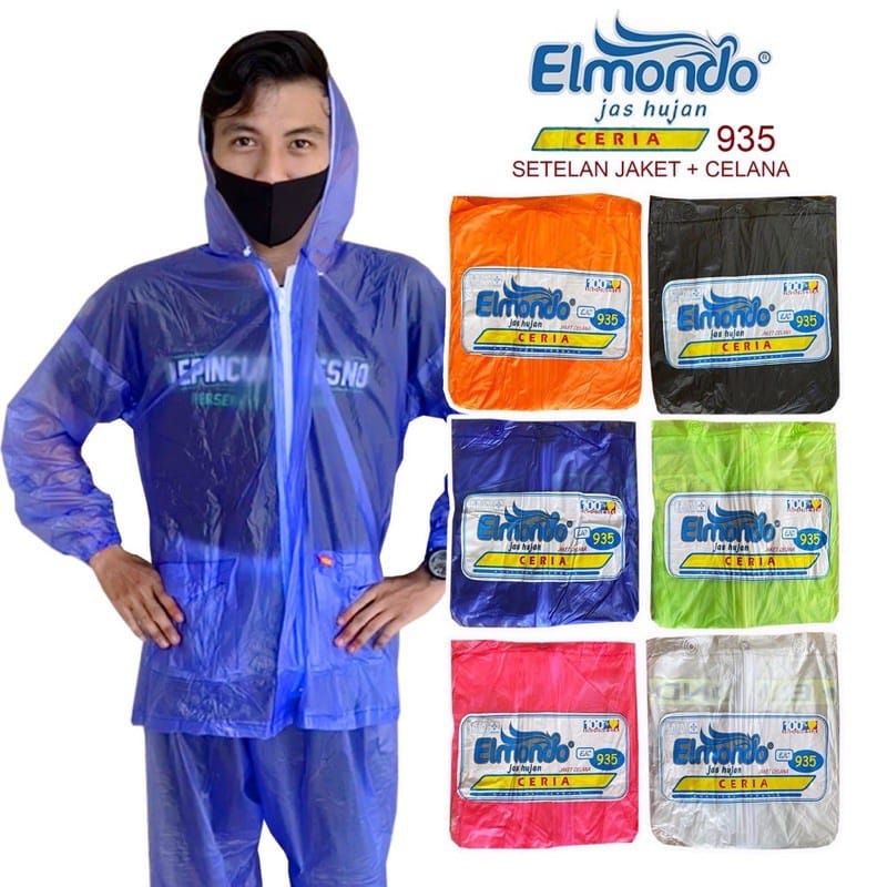 Jas Hujan Setelan Jaket Celana Raincoat ELMONDO ceria  - 935