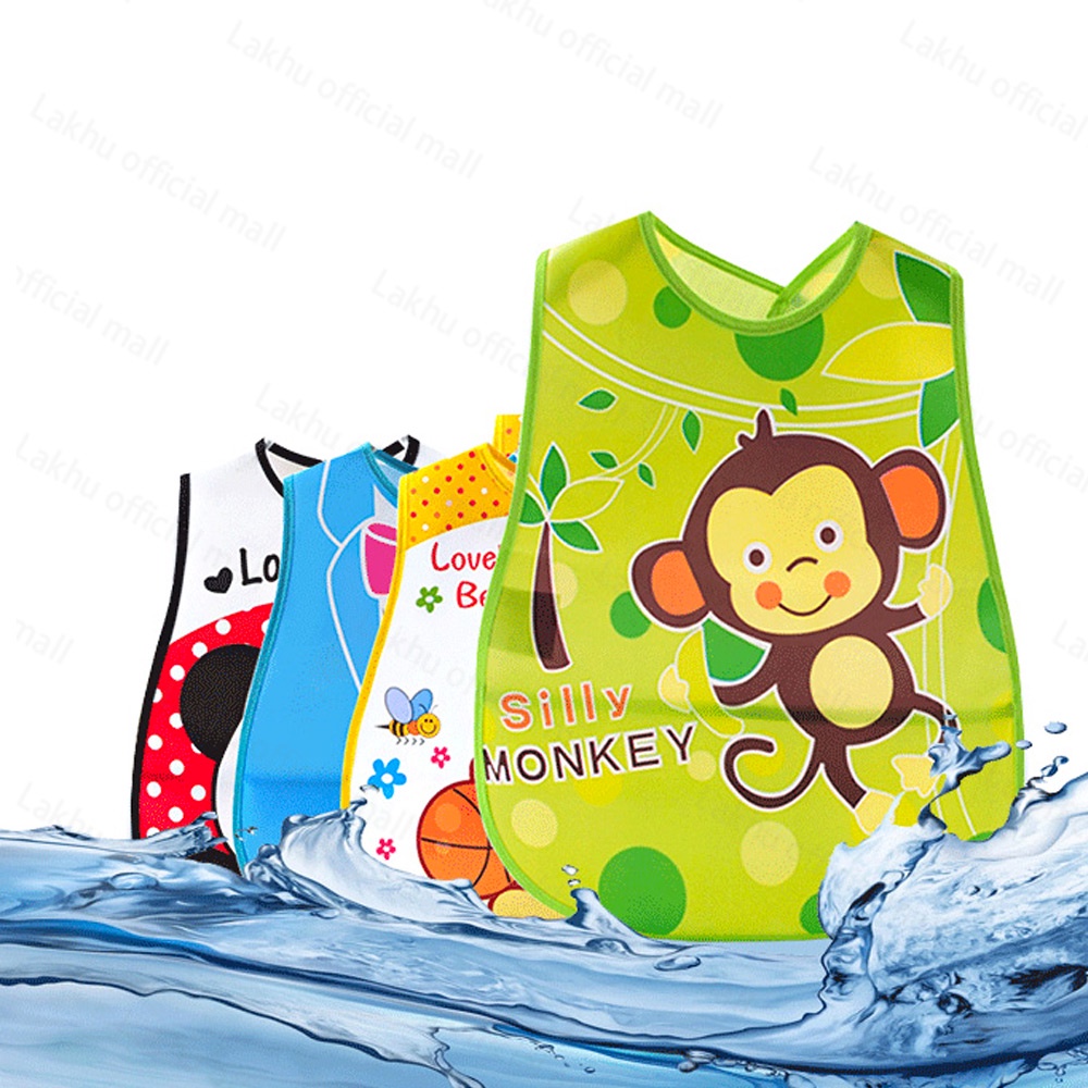 Lakhu slabber bayi waterproof / bibs bayi Kartun celemek bayi anti air