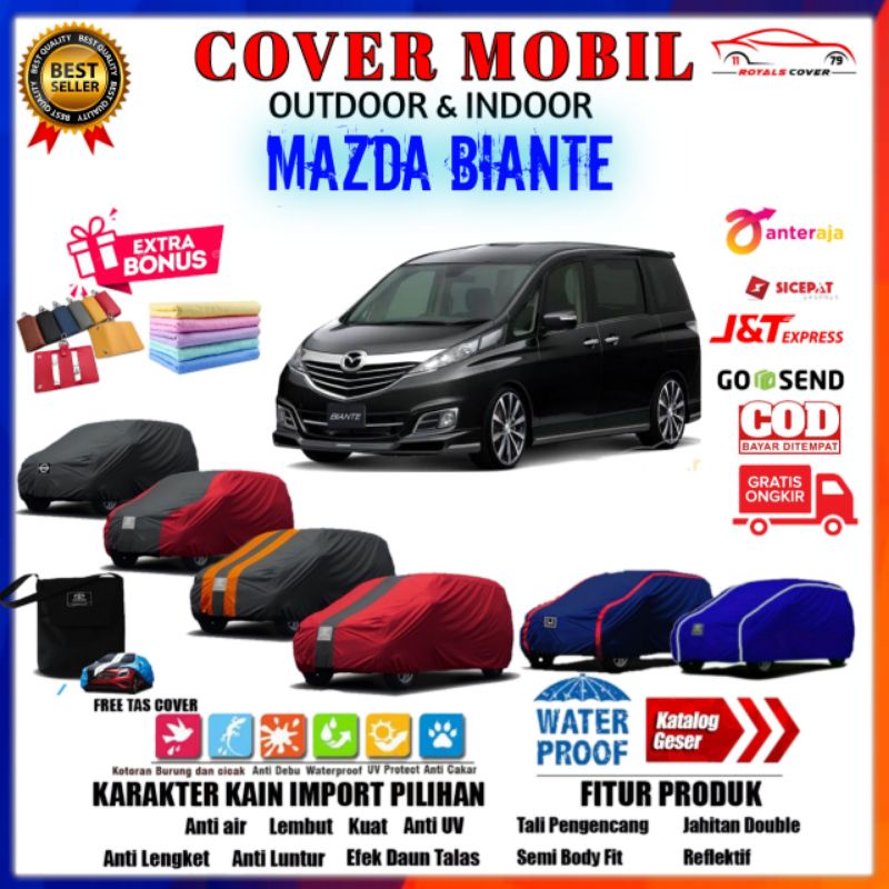 Cover Mobil Mazda Biante / Sarung Tutup Mobil Mazda Biante / Slimut Mantel Penutup Pelindung Outdoor