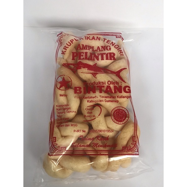 

Camilan Krupuk ikan tengiri/ amplang khas Sumenep