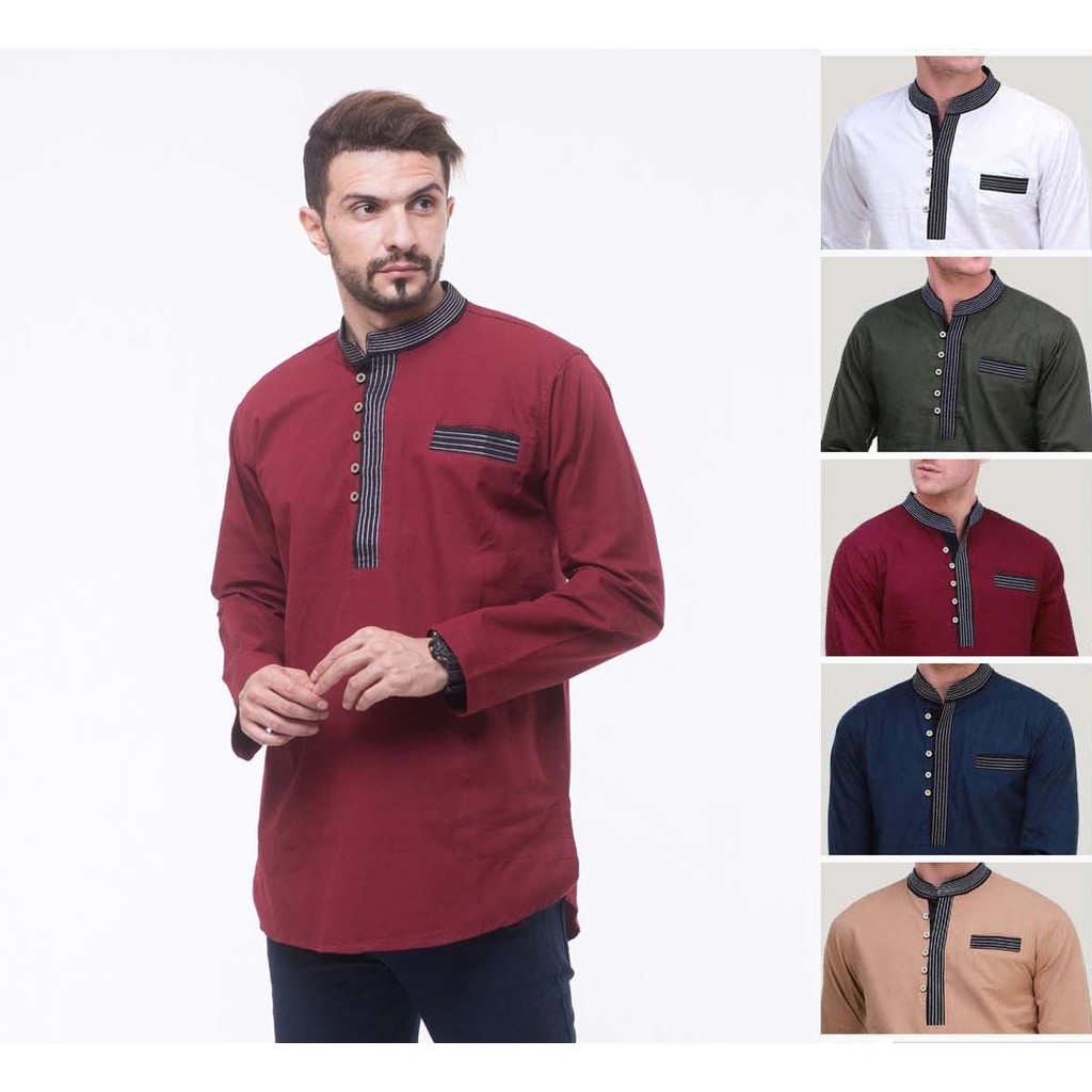 Baju Koko Pria Dewasa Latahzan Terbaru Hijau Army