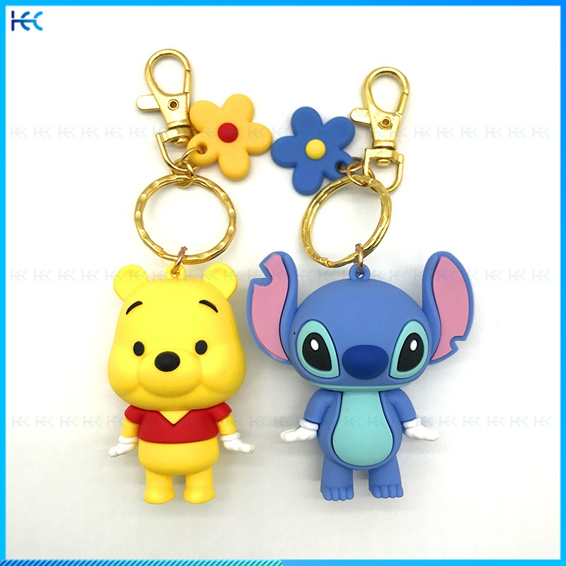 2022 Fashion cartoon key chain Mickey Minnie stilch pendant couple car key pendant