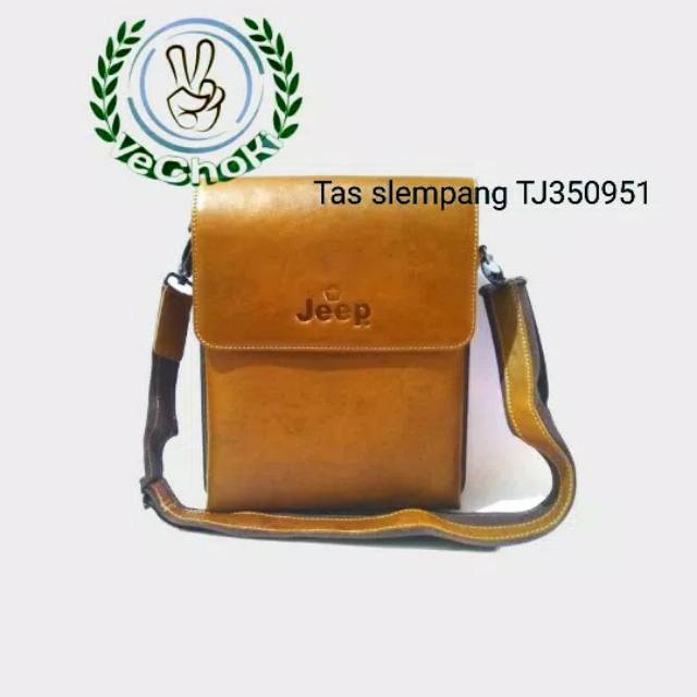 Tas Selempang Pria Wanita Kulit Sapi Asli - Jeep