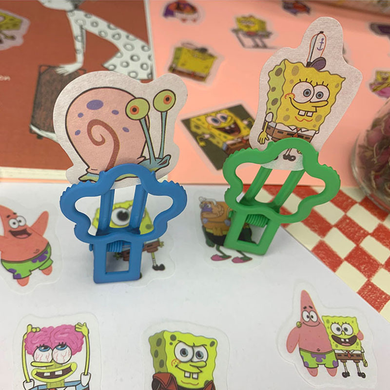 Anime cartoon SpongeBob hand account stickers and paper hand account stickers 40 unique DIY decorative diary