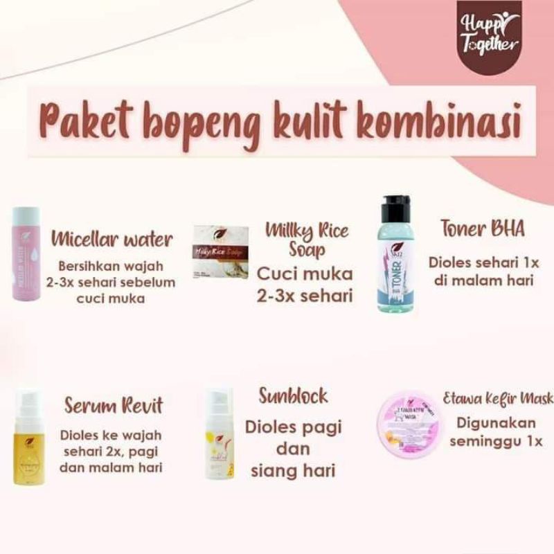 Skincare Penghilang Bopeng - Paket Bopeng Khusus Kulit Kombinasi by SR12