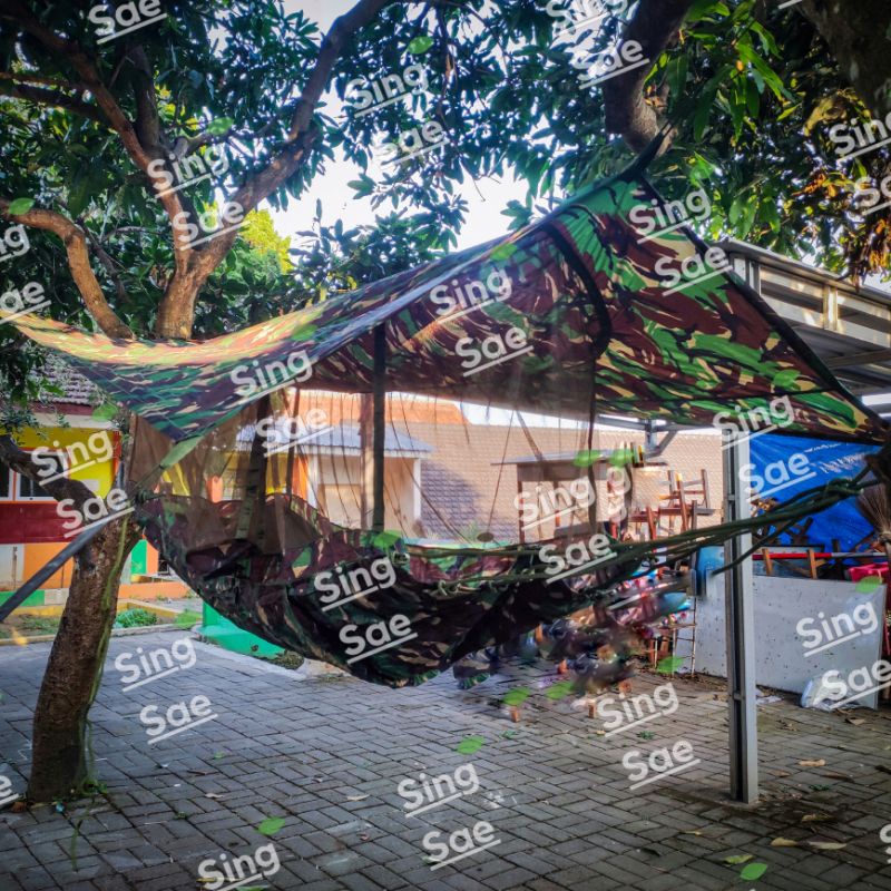 HAMMOCK JATAH TNI/HAMMOK AYUNAN/HAMMOCK KELAMBU/HAMMOCK+FLYSHEET/KELAMBU ANTI SERANGGA/KELAMBU TNI