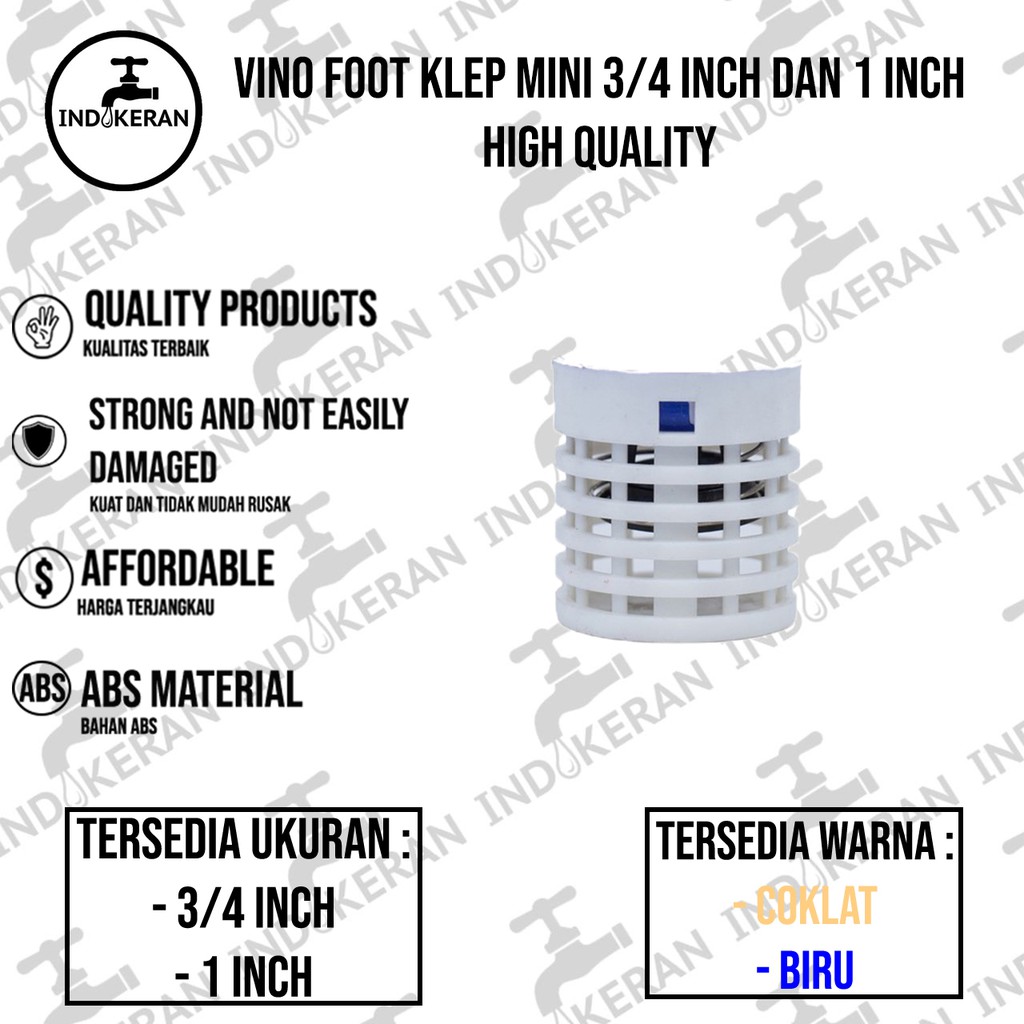 VINO - Foot Klep Mini - 3/4 &amp; 1 Inch - High Quality