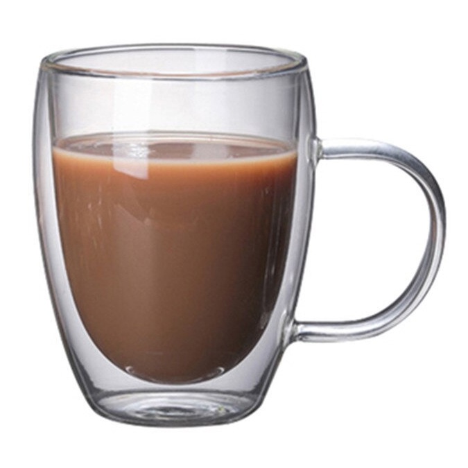 One Two Cups Gelas Cangkir Kopi Anti Panas Double-Wall Borosilicate Glass