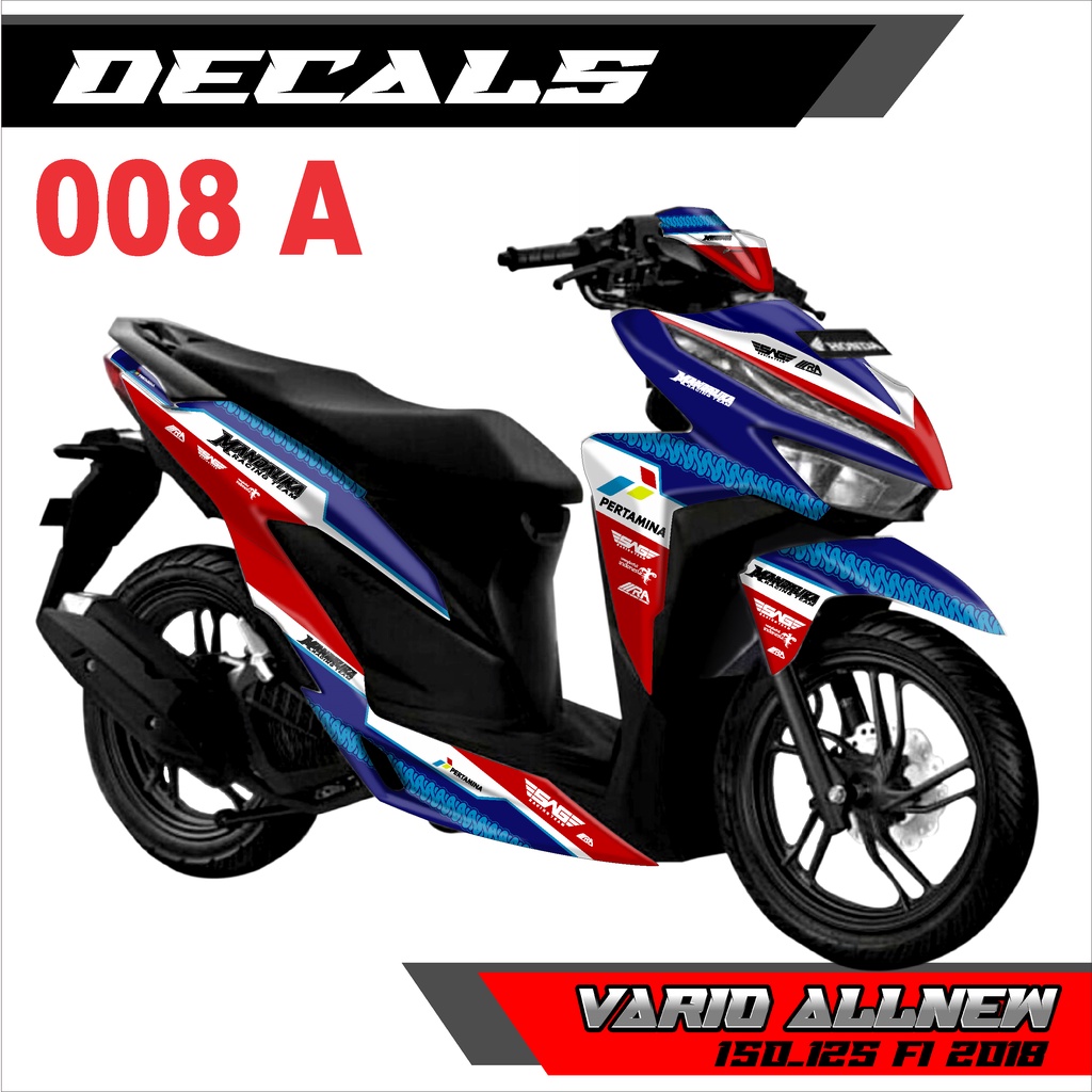 Decal Stiker-Dekal Strip Vario 125/150 LED 2018 Design MANDALIKA - 008
