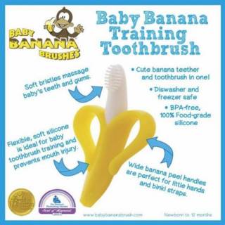 Sikat gigi bayi  baby banana teether toothbrush gigitan 