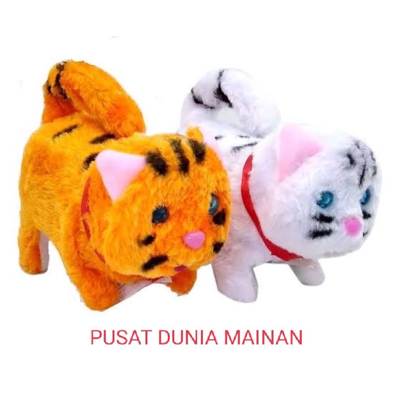 MAINAN ANAK ROBOT KUCING MAINAN HEWAN KUCING DAPAT BERJALAN KUCING MAINAN