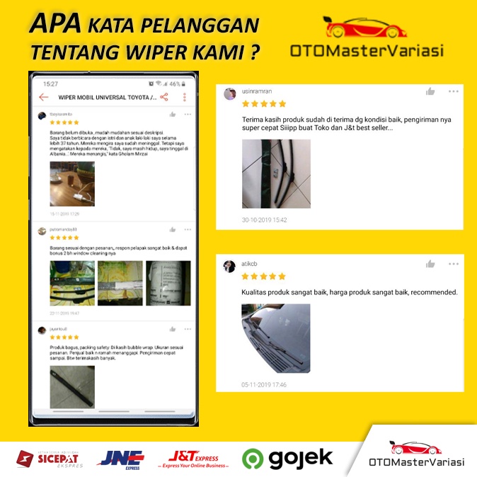 Wiper Kaca Mobil Honda Civic Ferio Civic Genio Frameless