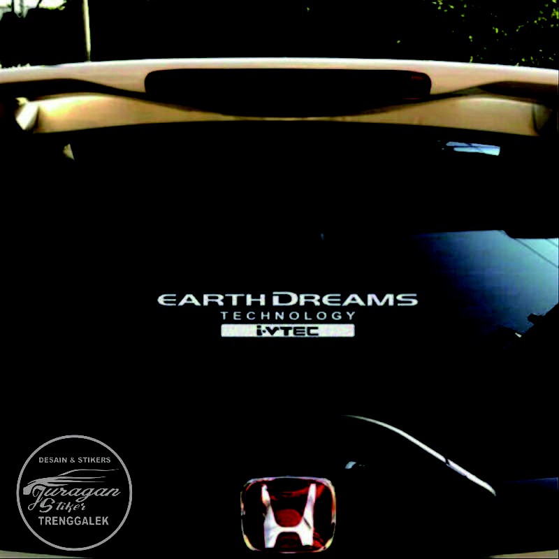 Cutting Stiker Earth Dreams ivtec untuk Mobil Murah