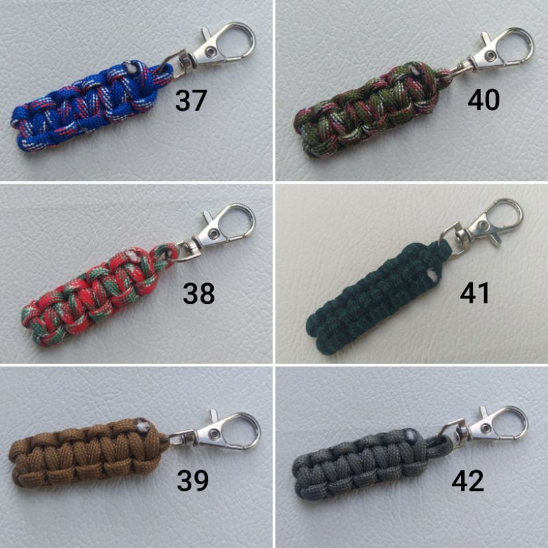 Gantungan Kunci Tali Paracord Outdoor Camping Survival Kit Paracord Cord Keychain Emergency Buckle