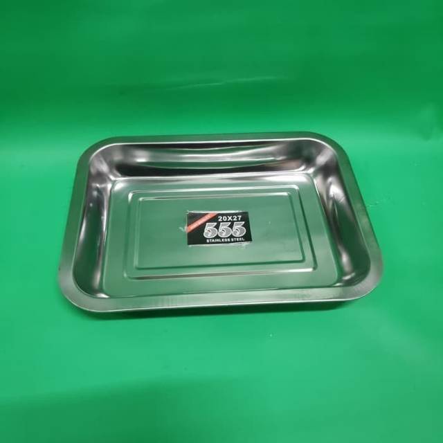 Nampan stainless ukuran 32x22 nampan baking tray 555