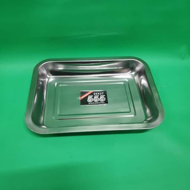 Nampan Baking Tray Stanlies Steel ukuran 36 X 27 wadah makanan / Nampan stainless