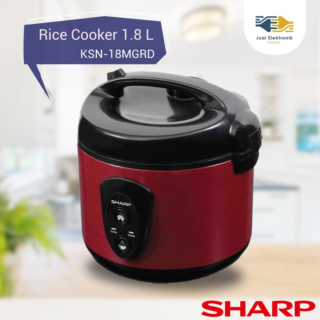 Sharp KSN18MGRD – Rice Cooker 1.8 Liter Red