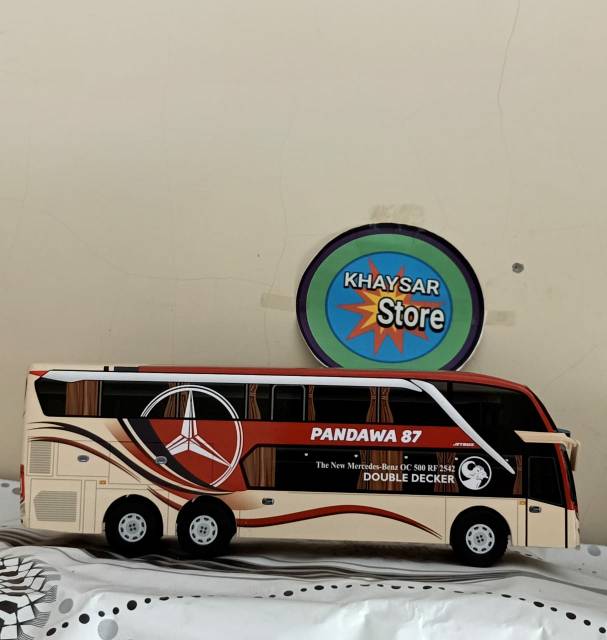 miniatur Bus bis / mainan bus bis DOUBLE DEKER PANDAWA 87