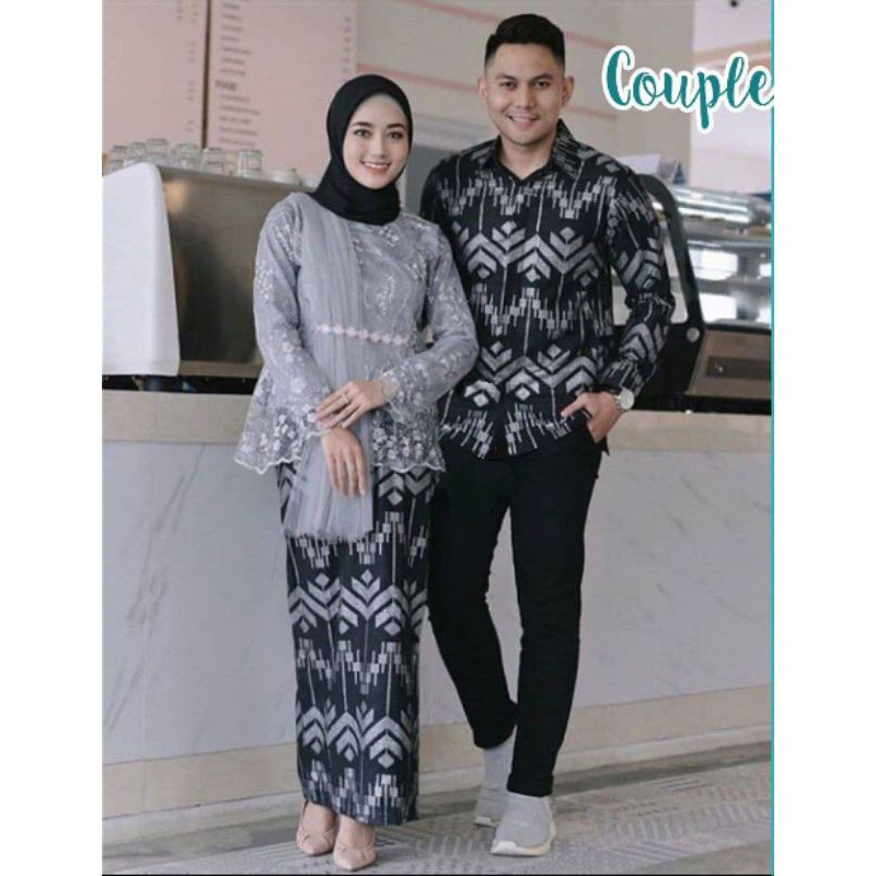 KEBAYA COUPLE SEMI PRANCIS Katun BAHAN KEBAYA SEMI FRANCE CORNELI COUPLE ADIFA BATIK COUPLE