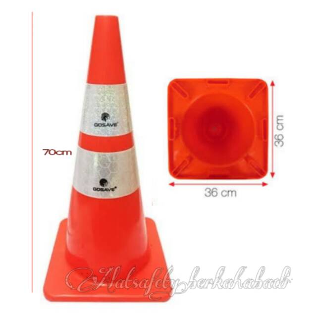 Traffic cone kerucut 70 cm orange / kerucut parkir 70cm / traffic cone gosave