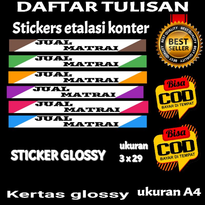 

sticker etalasi konter dan phoncel a9