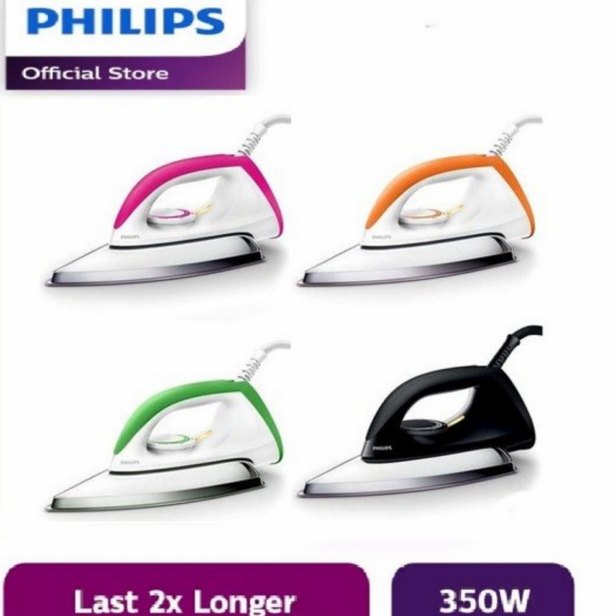 SETRIKA PHILIPS HD1173 LOW WATT GARANSI REMSI DRY IRON HD 1173