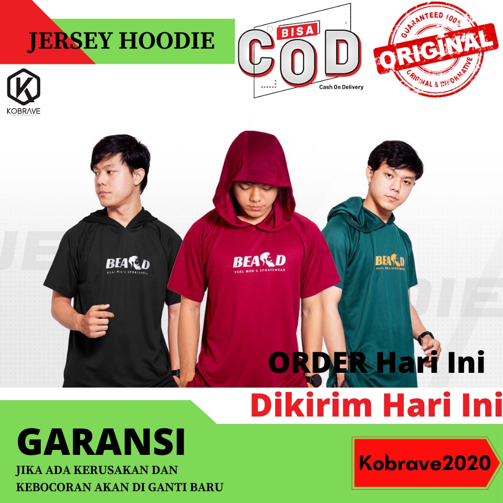 Baju Kaos Pria Beard Kurta Jersey Drift Olahraga  Lari, Jogging Hoodie Menyerap Keringat Pakaian Lari Nyaman Dan Kekinian