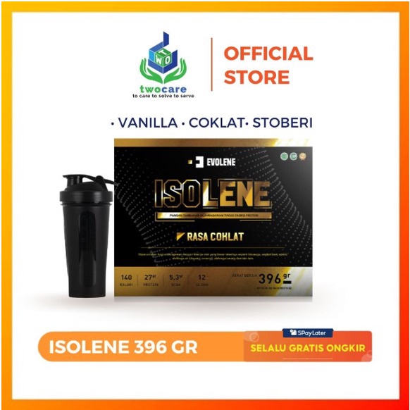 Evolene Isolene Isolate Whey Isolate Coklat BPOM 12 sachet