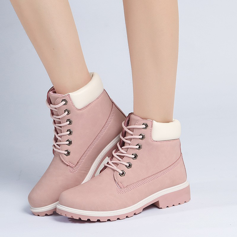 Sepatu Boots Ankle Wanita Model High Top Elegan Lace Up Sepatu Boots Ankle Wanita Model High Top Elegan Lace Up