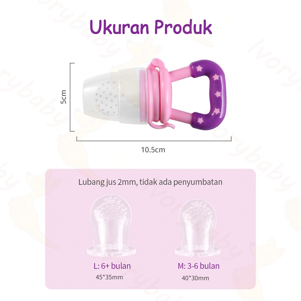 Ivorybaby Empeng Buah Food&amp;fruit Feeder Dot Buah Bayi