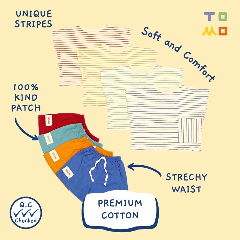 SALE  Heiho Stripes by Tomo Wear / setelan baju anak/baju anak