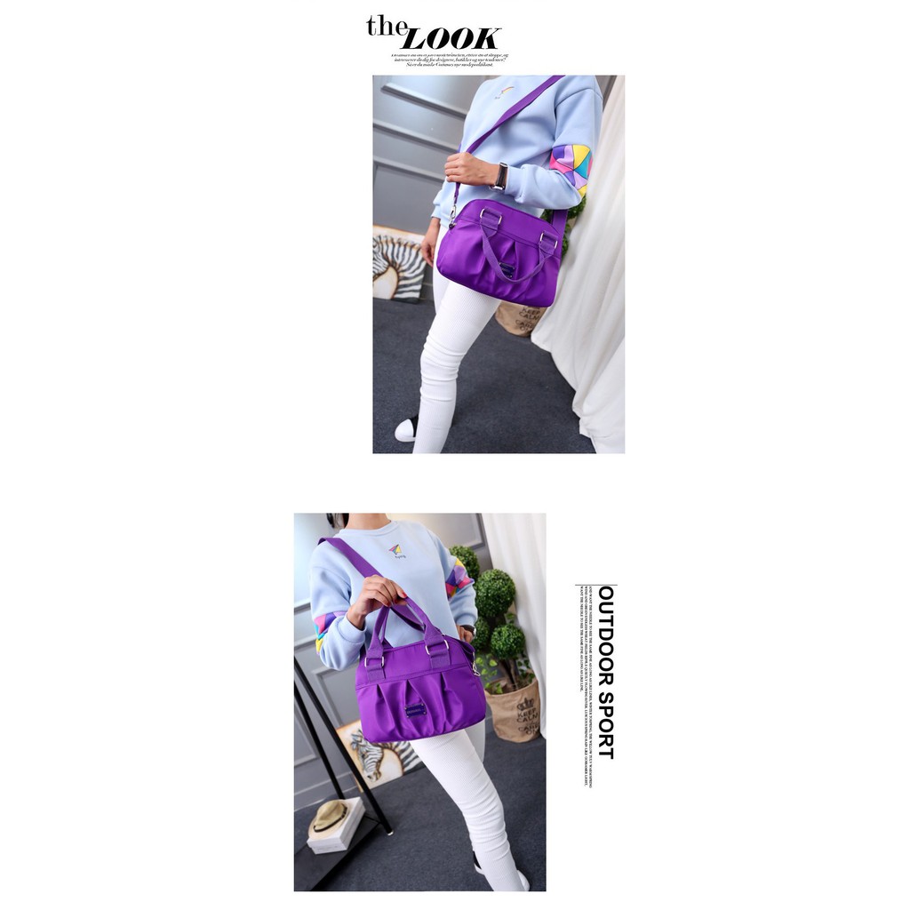 Tas nylon tas selempang wanita impor shouder bag waterproof import J25