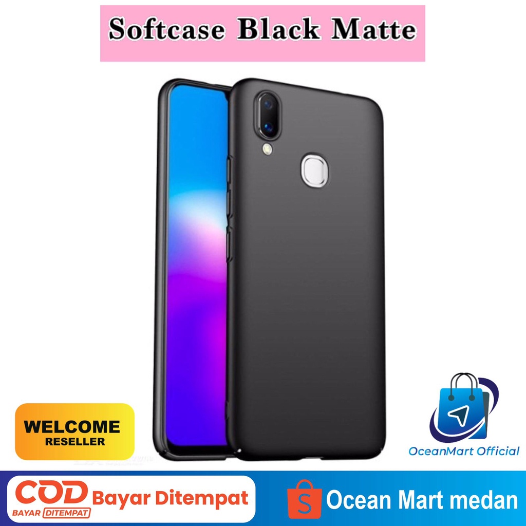 Case Black Matte Vivo Y91c Y93 Y95 Y11 V15 V11 Pro V9 V7 Plus S1 S1 Pro Z1 Pro Softcase Jedel Silicone Slim Back Cover HP Aksesoris Handphone HP OCEANMART OCEAN MART Murah Grosir