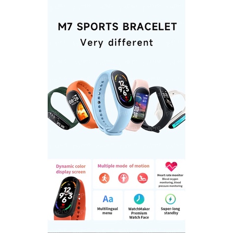 (GPW) SmartWatch Smartband M7 Sport Tahan Air Monitor Tekanan Darah Detak Jantung