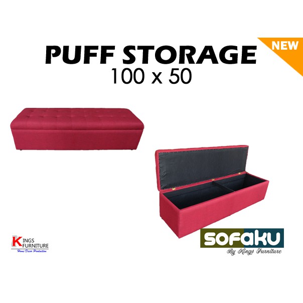 OTTOMAN Puff Storage Modern Sofa Penyimpanan