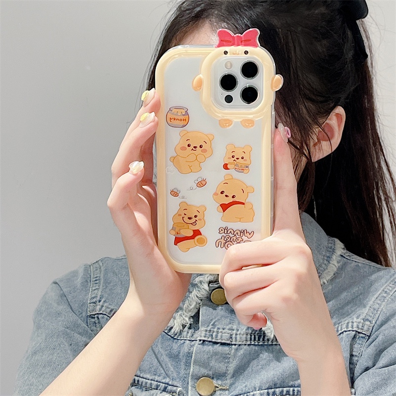 Soft Case Tpu Motif Winnie Pooh Untuk iPhone 14 13 12 11 Pro Max X Xr Xs Max 7 8 6 6s Plus SE 2020