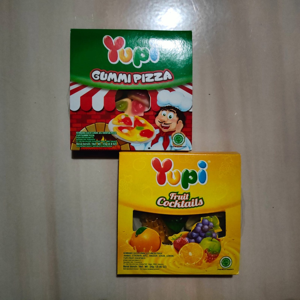 

Yupi Gummi Pizza 23gr/Fruit Cocktails 24gr