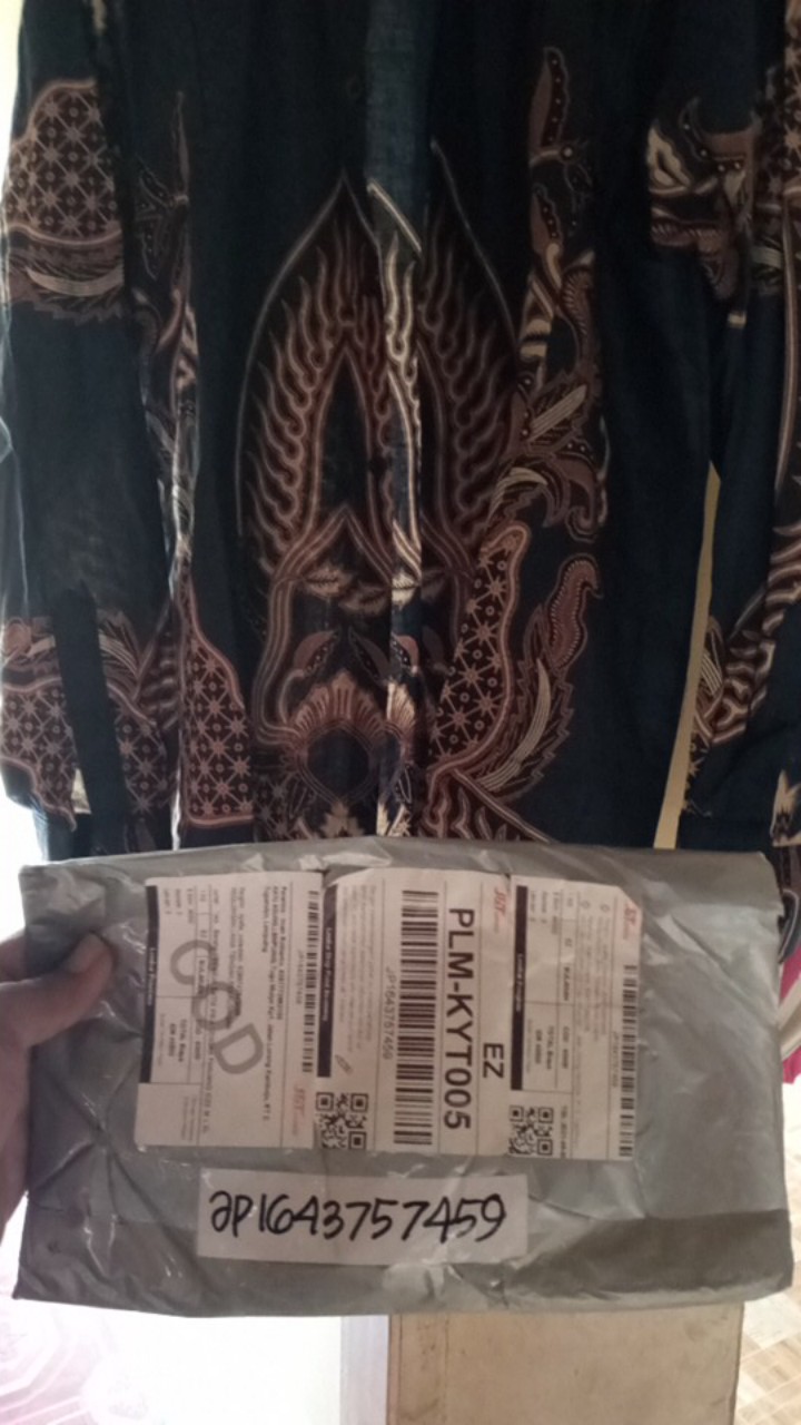 Kemeja Batik Pria Lengan Panjang Size M L Xl Xxl Bswart Batik Hrb026 Kenongo Hem Panjang Padi