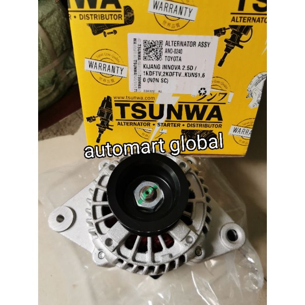 alternator dinamo cas innova diesel 1kd 2kd kun51