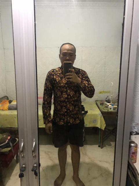 Odza Batik Lengan Panjang Pria Modern Casual