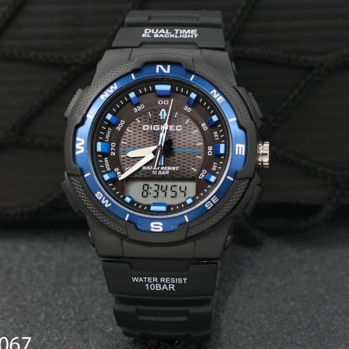 promo | diskon | sale Jam Tangan Sport Digitec 3067 DG-3067T DG3067 DG 3067 DG3067T Original - Biru