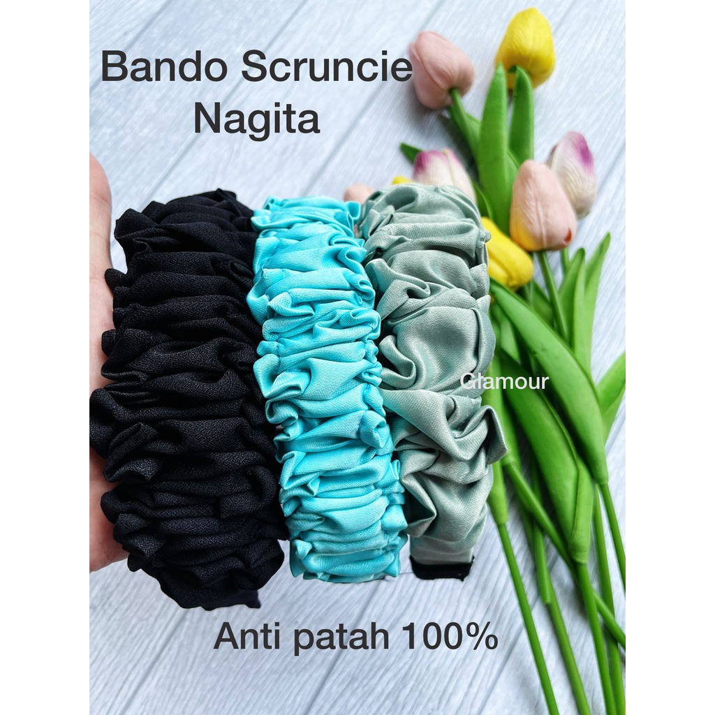 ANTI PATAH BANDO NAGITA SLAVINA AWAN SCRUNCI BAHAN KOREA PREMIUM