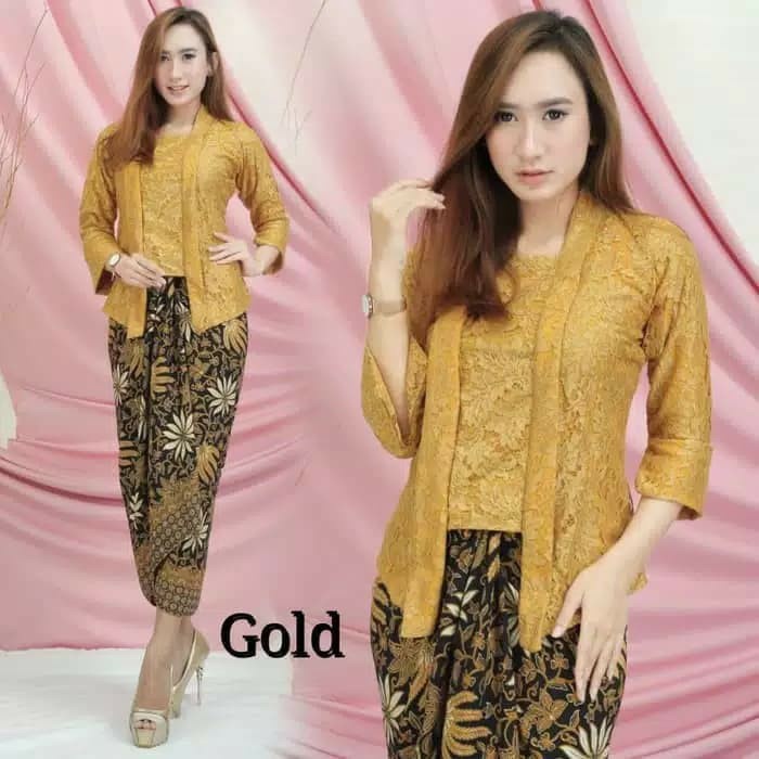 Setelan kebaya kutubaru jumbo pendek mix rok lilit / kebaya busui jumbo modern / kebaya traditional 